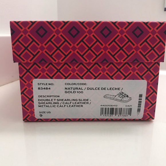 Tory Burch Double T Shearling Slide - Picture 4 of 6